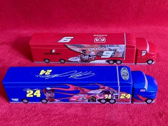 HENDRICK JEFF GORDON 24 EVERNHAM MOTORSPORTS Kasey Kahne 9 Dodge Dealers NASCAR racing hauler ** Empty TIN Only **