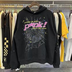 Sp5der P*nk Hoodie M