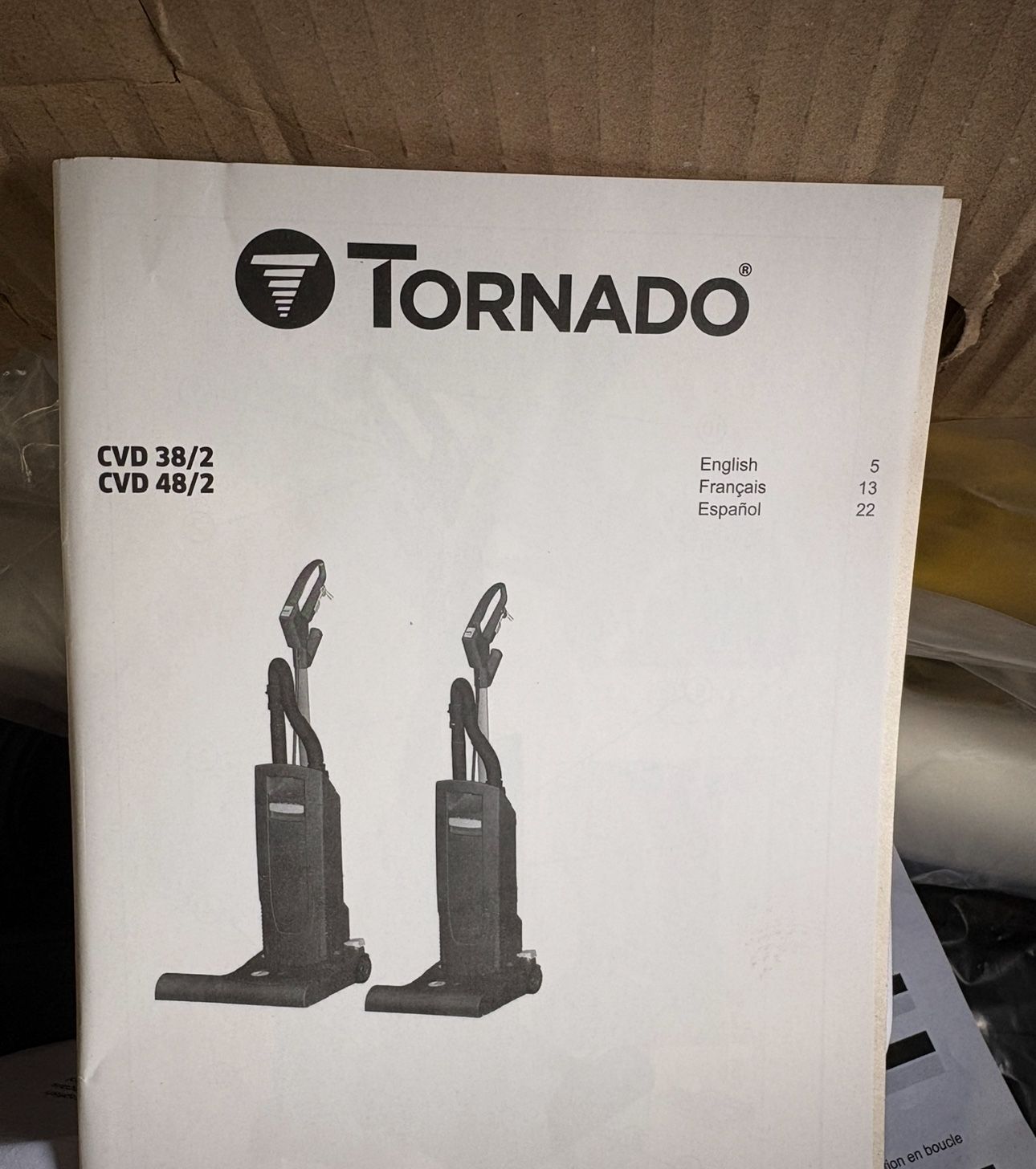 Tornado CVD 38/2 Dual Motor Commercial Upright vacuum (retail $700)