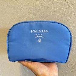 PRADA Milano Cosmetic Makeup Bag Travel Pouch Toiletry Case