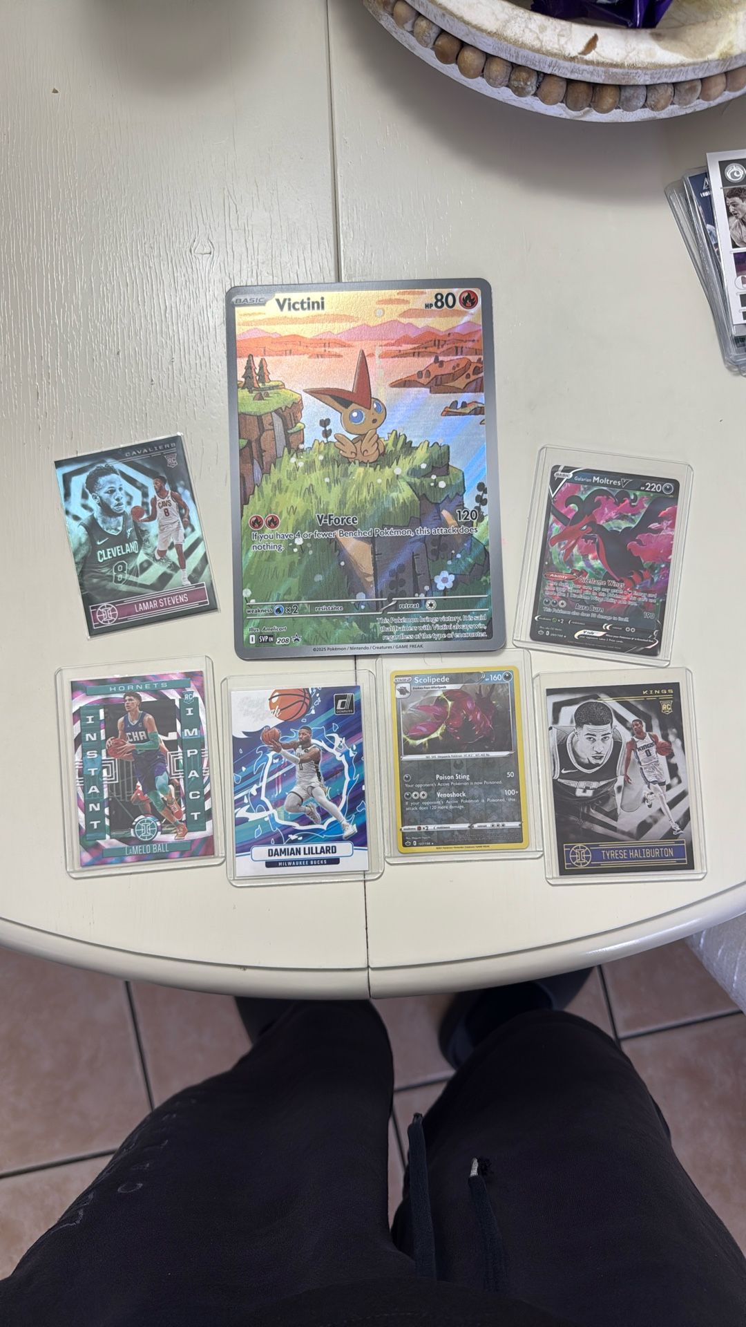 Mix Of Pokemon And Basketball Cards