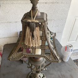 Old Vintage Coppers Bronze Candle Light Lamp 