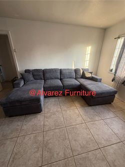 Corduroy sectional sofa