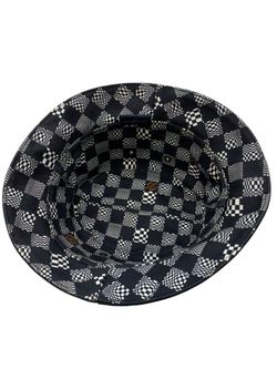 Louis Vuitton MP2947 Bone Distorted Damier Hat Cotton Black  display picture 2