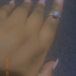 1CT VVS1 Moissanite Engagement Ring