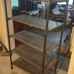 Metal and Wood Bookshelf