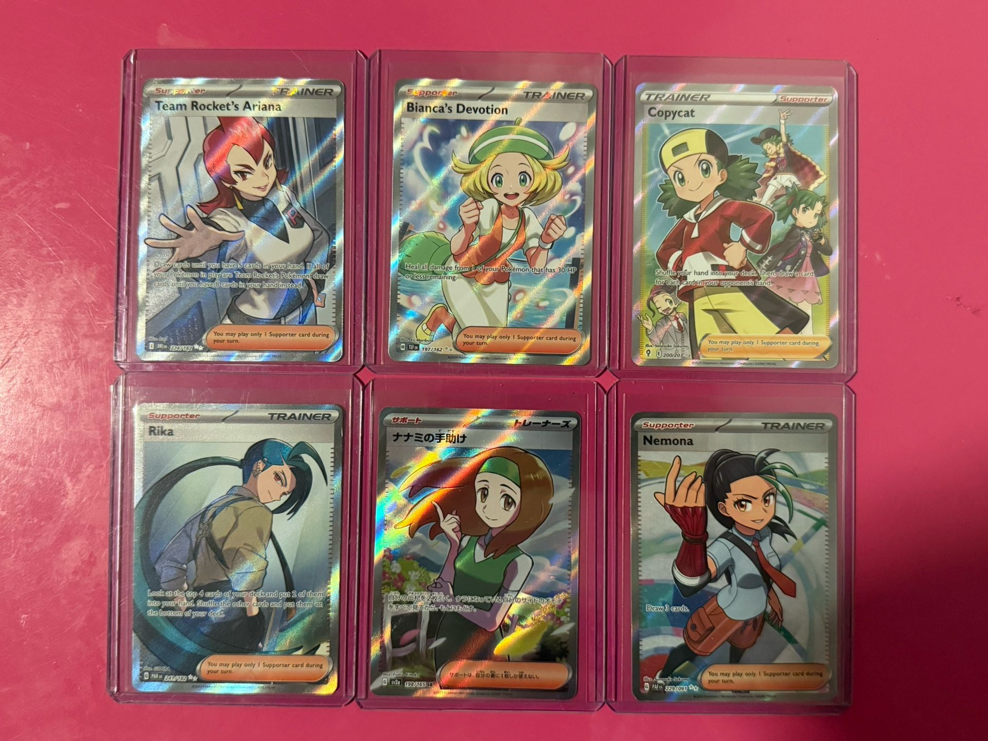 6 Pokemon Trainers Cards ( Read Description)
