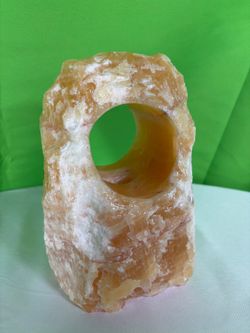 Orange Calcite Specimen Drilled