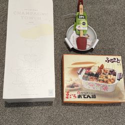 Pottery Barn 10pc Champagne Glasses, Green Pan Frying Pan & Spatula, Japanese Hotpot 