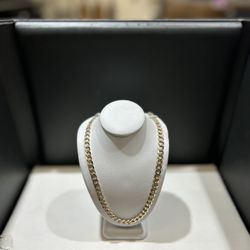 14K Two Tone Cuban Necklace 26inch 