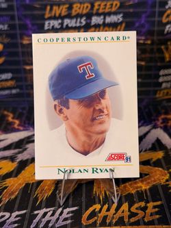 1991 Score Nolan Ryan #B7 Cooperstown Card Texas Rangers HOF