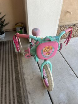 $25 PAW PATROL 12” training Bike. Pink.