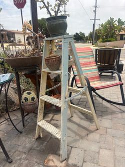 enchanted wooden garden ladder plant stand