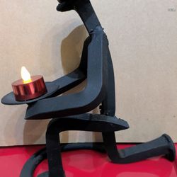 Horseshoe Iron Candle Holder