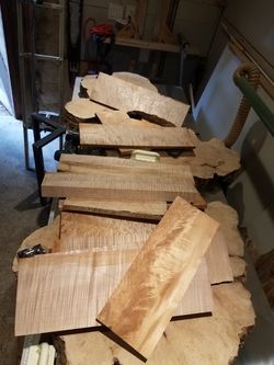 Guitar wood, instrument wood, figured maple