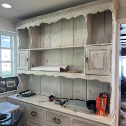 Kitchen Hutch - Hand carved / Table - Hand Carved 