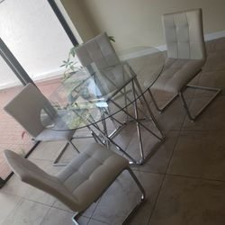 Glass Dining Table Set