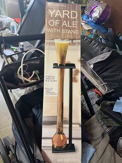 Yard Of Ale With Stand , Drinking Glass
