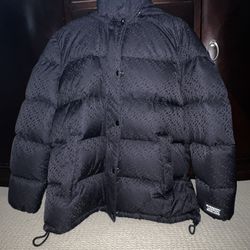 Burberry Sellindge Black Tb Monogram Logo Hooded Down Puffer 