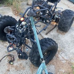 Quad Frame And Scooter 