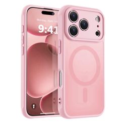 Magnetic for iPhone 17 Pro Case, (Compatible with Magsafe) (16FT Military Grade Protection) Full Camera Protection Anti-Fingerprint Slim Translucent M