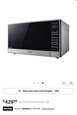 Panasonic 1250W Inverter Microwave – Sleek Black & Stainless Steel