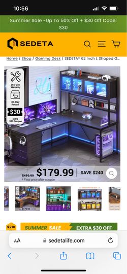 Computer desk and chair