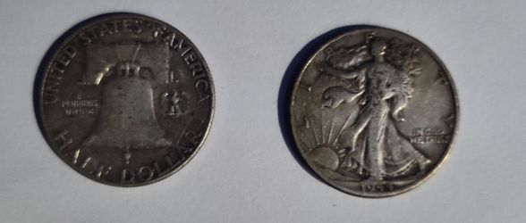 1944 & 1958 Silver Half Dollars