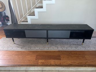 Black Modern TV Stand / Media Console – Excellent Condition