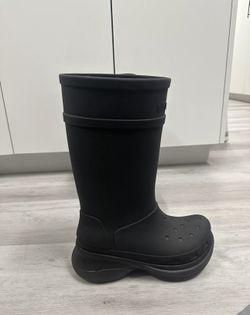 Balenciaga Croc Boots Size 42 Black