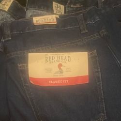 Red Head Denim Jeans Size 34/30 Classic Fit Work Pants 