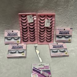 Variety 24 pairs False Lashes i-ENVY Super Strong strip lash adhesive Applicator