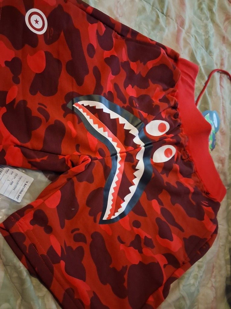 Bape Shorts RED Camo