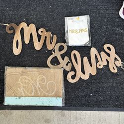 Mr & Mrs Sign, chair Sign, Balloon Banner Bundle Bridal Shower Wedding Mr Mrs