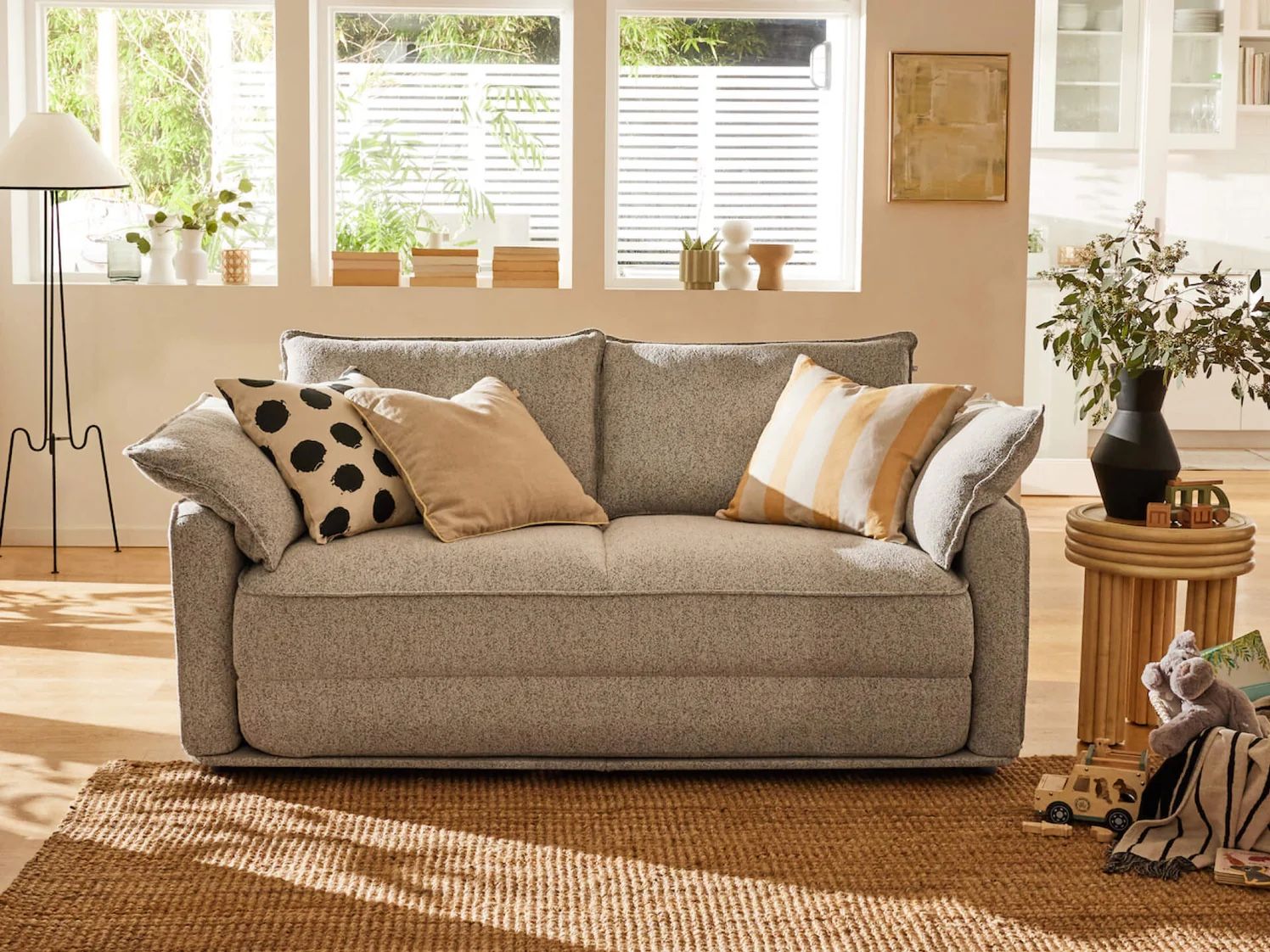 Koala, Koala Sofa Bed 64" (2.5-Seater), Paperback Gray, Like New Retails for $1,695 Selling for $775