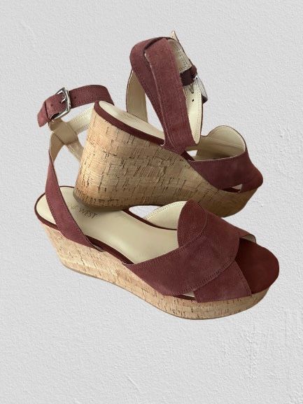 New Nine West Women's Purple Plum Wedge Shoes, Sz 10M