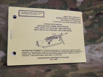 Book Operator's Manual Army TM 9-1005-201-10