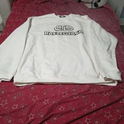 Balenciaga White Heavy Sweater