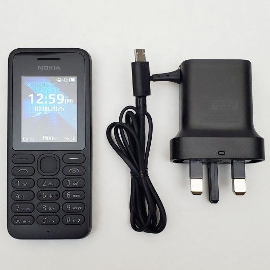 NOKIA 130 RM-1037 Unlocked Sim Black Mobile Cell Phone - Tested / Fully Working!
