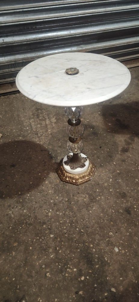 Marble And Brass Side Table 19