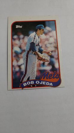 1989 Bob Ojeda, Topps Trading Card, # 333, Error Of The Center 