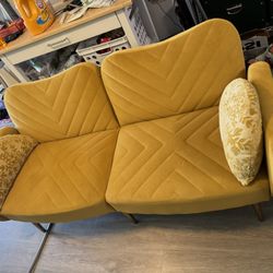 Modern 65" Sleeper Sofa Bed Velvet Loveseat for Livingroom Couch $250