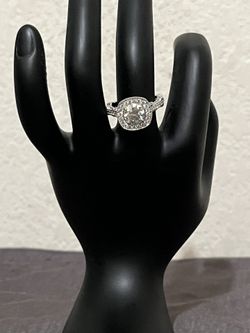 Moissanite Cubic zirconia Ring 3.04 ct size 7.5