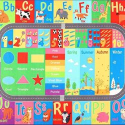 Kids Educational ABC Play Rug 84"x120"