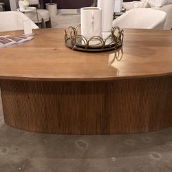 Lance Medium Brown Oval Dining Table by Mercana