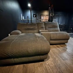 Grey Chaise lounge and chair