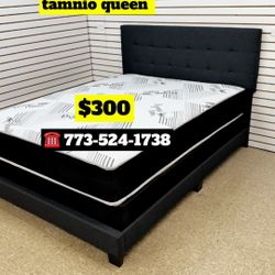 Queen Size Bundle Deal Headboard Frame With Mattress Set $299 Only 