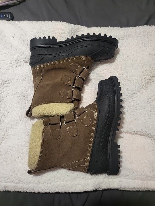 Mens L.L. Bean Duck Boots Size 10 Medium VN#05455 Fur Lined
