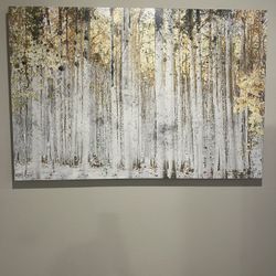 Golden Trees Painting 