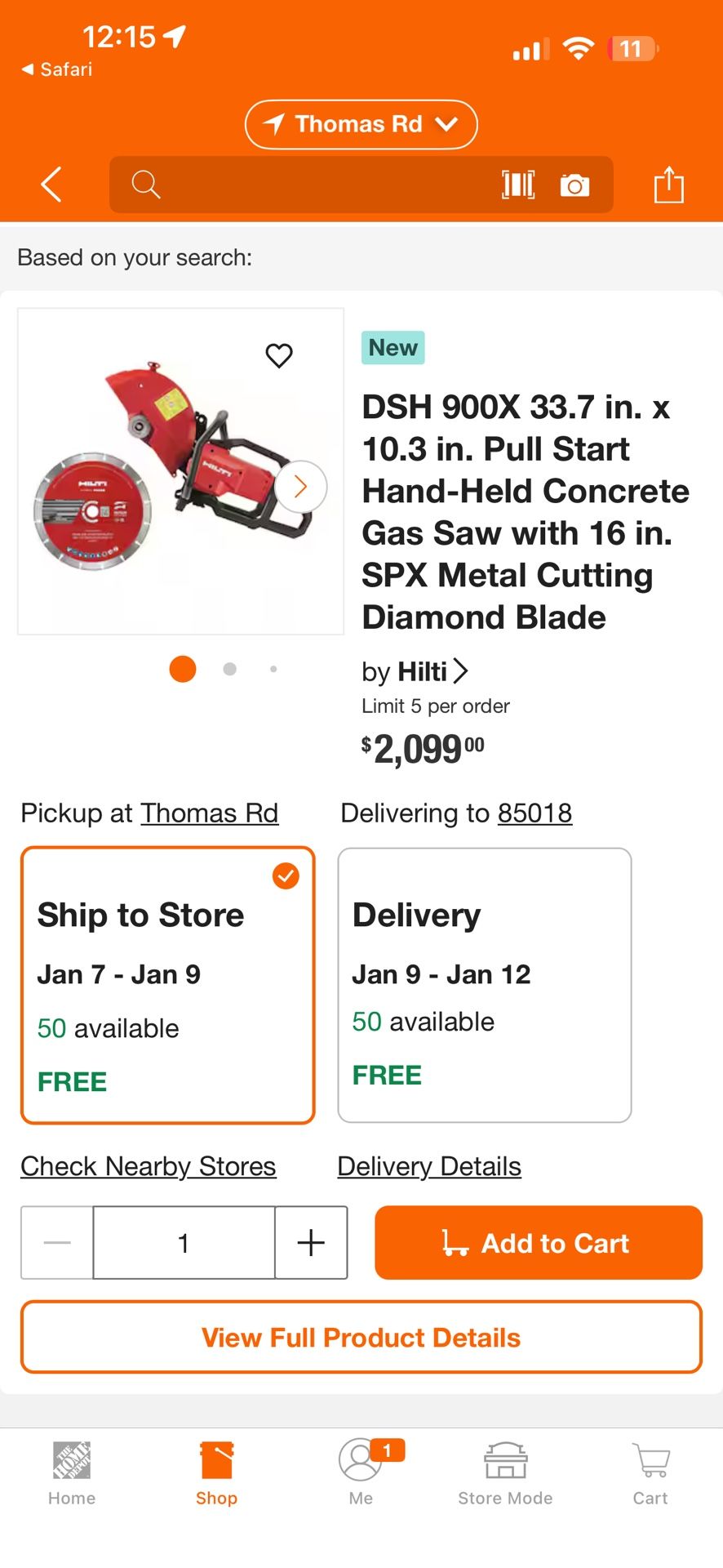 Hilti DSH 900X 90CC 16 in. Hand-Held Gas Saw with DSH-P Self Priming Integrated Water Pump and Equidist SPX Diamond Blade